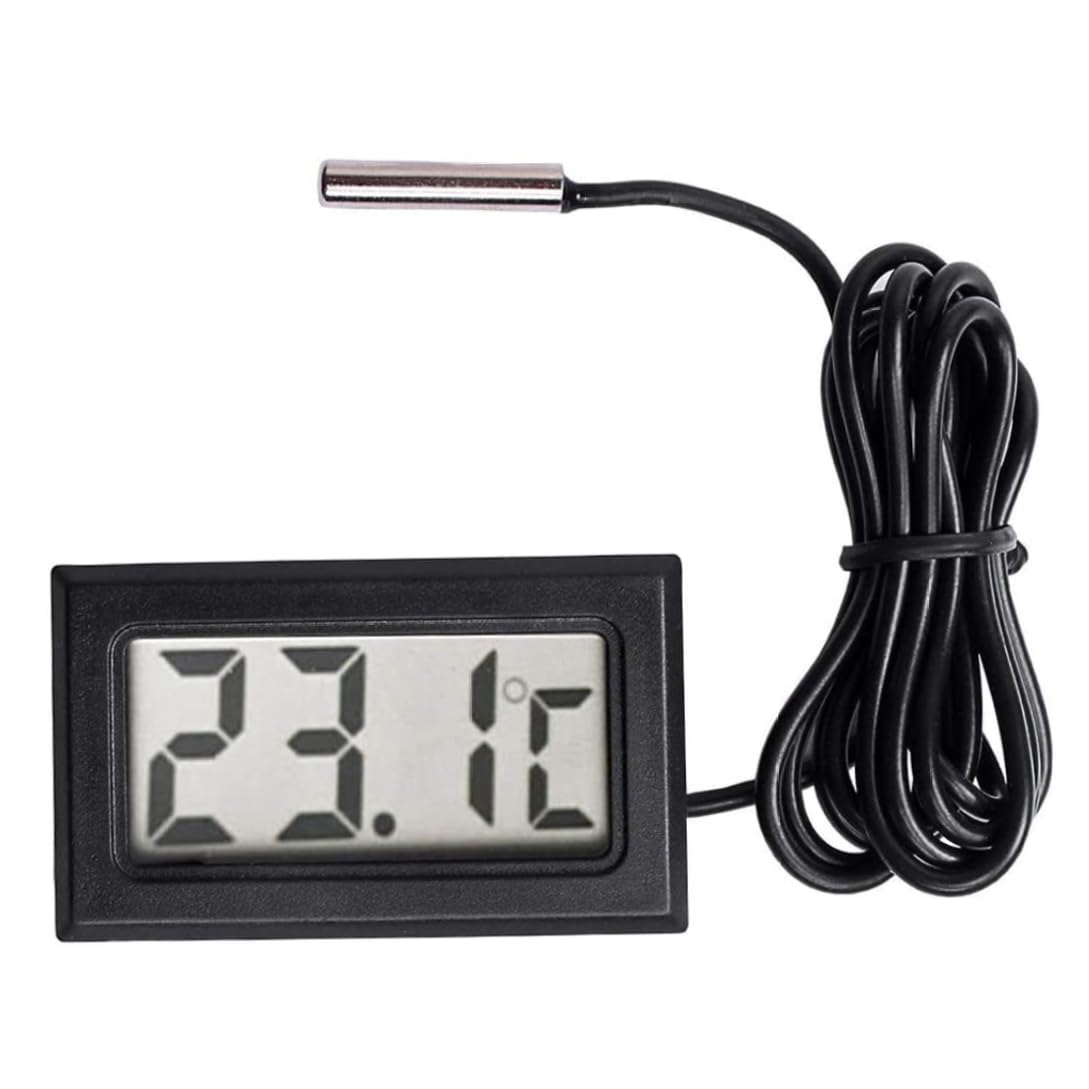 Xdyyjrasa Digital Thermometer - Electronic Digital Fridge Thermometer with Wired Sensor, Range -50℃~+110℃