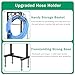 Gykoeaty Garden Hose Holder - Freestanding Water Hose Holders for Outside with Storage Basket, Heavy Duty Hose Stand Organizes 150ft Hose Storage Hanger Rack for Yard Lawn Farm
