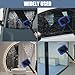 HQRNYP Windshield Cleaning Tool, Car Window Cleaner, Windshield Cleaner with 5 Washable and Reusable Microfiber Pads and Extendable Handle, Auto Inside Glass Wiper Kit Fit Vehicle and Home Use (Blue)