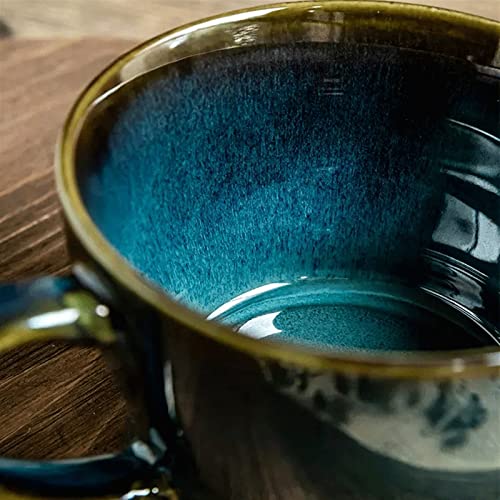 Tazas de café grandes de porcelana para un desayuno relajado en el hogar o la oficina 5