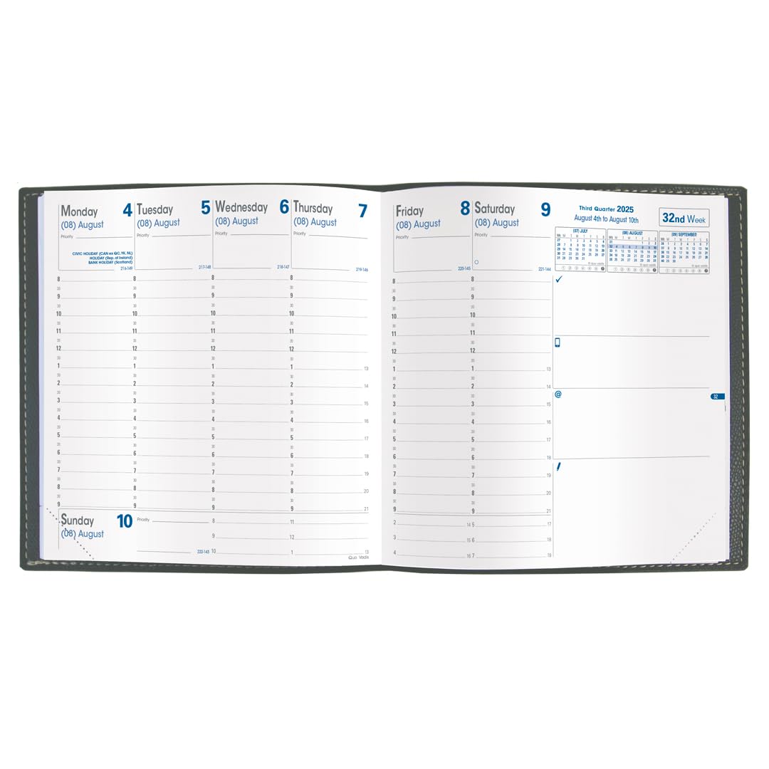 QUO VADIS2025 Refill For Executive Planner - Time Management Appointment Organizer