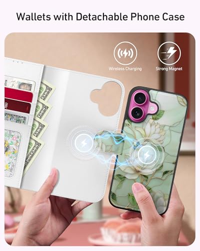 LUHOURI for iPhone 16 Plus Case Wallet - Wireless Charging Compatible - image 2