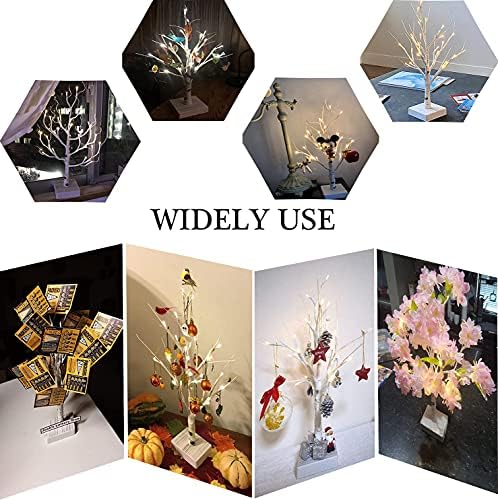 Small lighted birch tree 18in 24LED