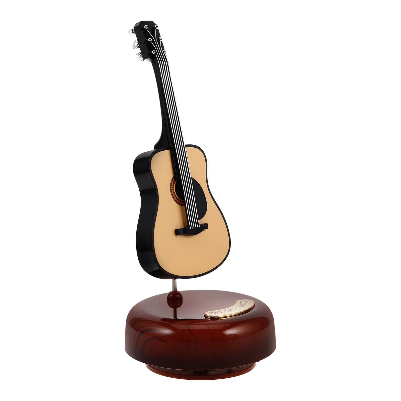 Caja de música de guitarra para decoración de escritorio creativa en oficina y hogar