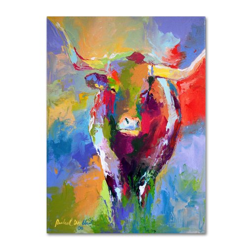 Longhorn By Richard Wallich, 35X47-Inch Canvas Wall Art #TOP25