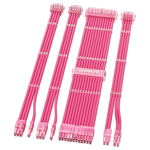 Extension de câble PC rose Sirlyr pour personnaliser son espace de bureau de jeu créatif