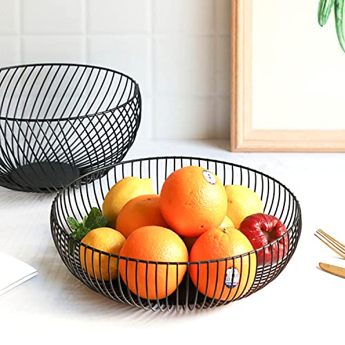 Teetookea Metal Wire Fruit Basket, Creative Minimalist Housewares Metal Iron Fruit Storage Bowls Holder For Kitchen Counter, Home Decor, Table Centerpiece Decorative (Hemisphere) #TOP1