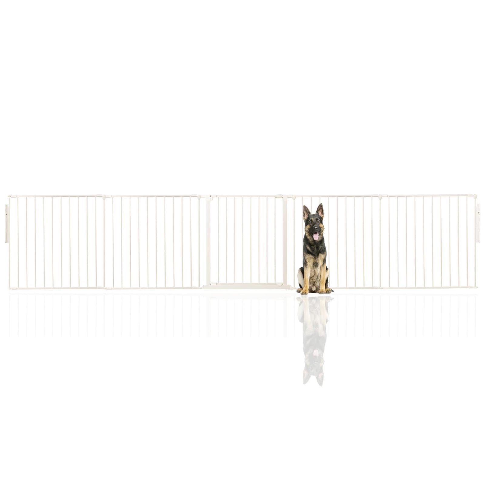 Bettacare Premium Multi Panel Flexible Pet Barrier, up to 370cm Wide, White, 70cm High, Dog Barrier for Pets Dogs and Puppy, Puppy Barrier suitable for Indoor and Outdoor use, Easy Installation