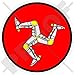 ISLE of MAN Île de Man TT Courses Royaume-Uni MANX Triskellion, 100mm Vinyl Sticker, Autocollant