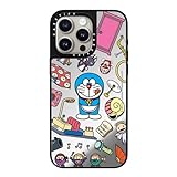 CASETiFY MagSafe 対応ミラー iPhone 15 Pro Max ケース [反射性 / 1.5mからの落下試験をクリア / Doraemon Co-Lab] - シルバー (ブラックバンパー) - Doraemon Secret Gadgets Case
