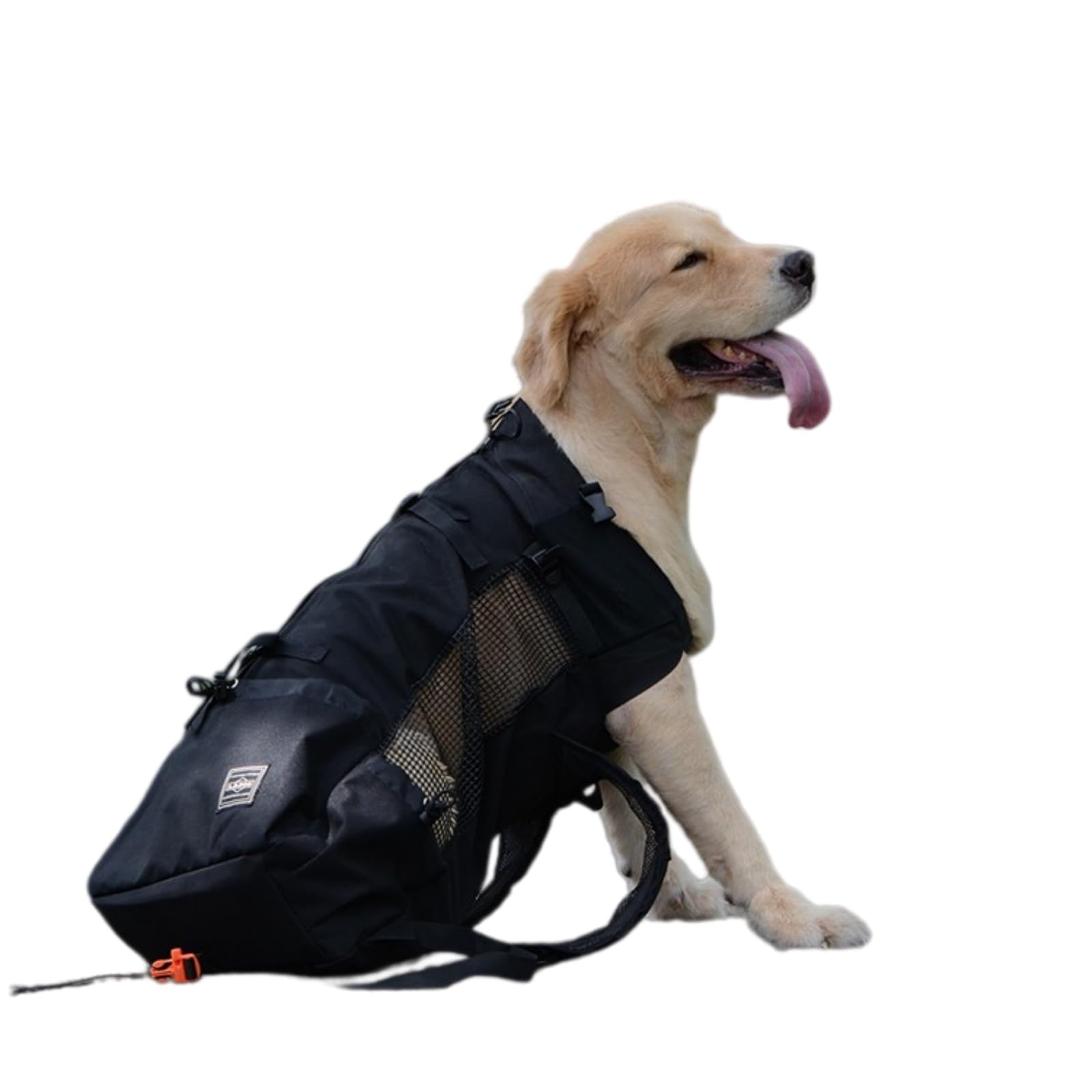 Borsa Viaggio Animali Zaino da Trasporto per Cani Compagnia Ventilato Escursioni E Viaggi, A Maglia Traspirante All'aperto Piccoli Gatti in Bicicletta Moto-Black-l(9-11kgs)
