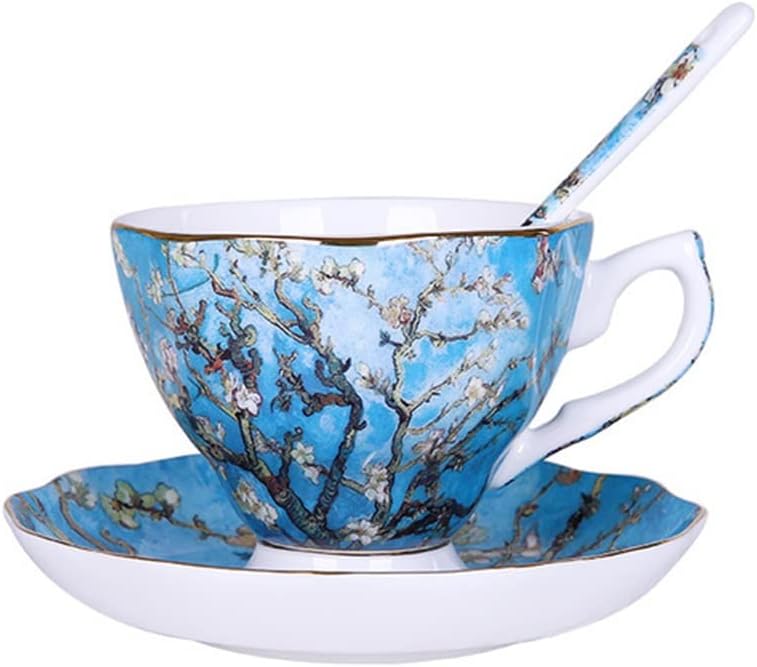 Art Painting Coffee Mugs The Starry Night Sunflowers The Sower Irises Saint-Remy Tea Cups(Style 4)