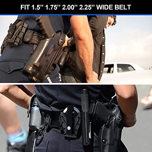 Kydex Handcuff Case Fit ASP Handcuffs & Hinged Handcuffs & Chain Handcuffs|MOLLE/Belt Clip Available |Law Enforcement Cuff Holder| Strap Removable&Retention Adjustable,1.5&1.75&2.0&2.25\'\' Duty Belt - Thumbnail 4