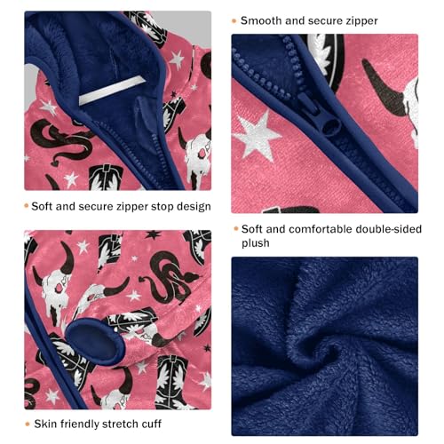 Different Assets Snake Cowgirl Boots Girls Fleece Jacket Girls Fall Jacket Girls Zip Up Hoodie Girls Sherpa Jacket 2-10T3