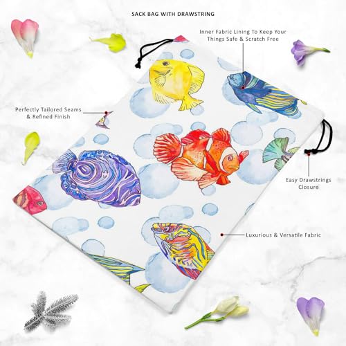 Image of ArtzFolio Tropical Sea D1 | Reusable Sack Bag | Bag for Gym, Storage, Vegetable & Travel