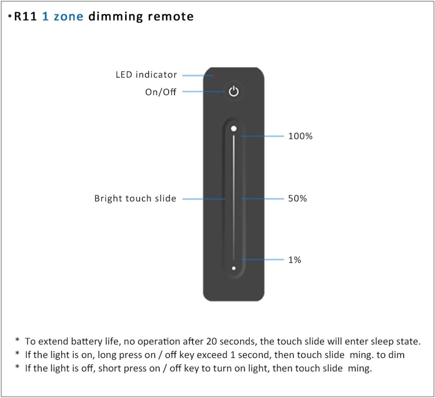 LED Dimmer 220V 2.4G Triac AC 230V Button Switch Controller for Bulb S1-B(S1-B and R11 Set)