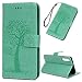 Produktbild Archi Kompatibel mit Samsung Galaxy A7 2018 Hülle Leder Flip Case Tasche Eule Baum Wallet Handyhülle Kunstleder Bookstyle Brieftasche Schutzhülle Handytasche Magnetisch Kartenfach Ständer