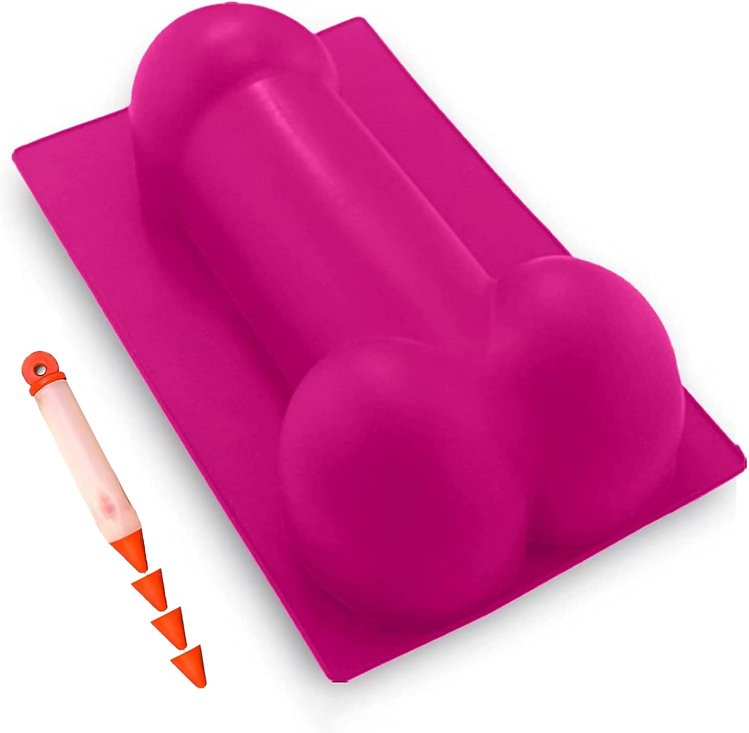 Penis Molds, Silicone Dick Mold, Silicone Cake Chocolate Mold for Homemade Breads, Meatloaf, Quiche(10 Inch)