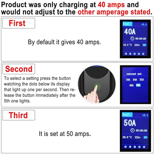 SubSun 50Amp Tesla Level 2 EV Charger (Only Fit 14-50 Sockets) 220V 240V Mobile Connector Charger for Tesla Model 3/Y/X/S and SEA J1772 EVs, Portable 25ft Cable with NEMA 14-50 Plug for Home Travel
