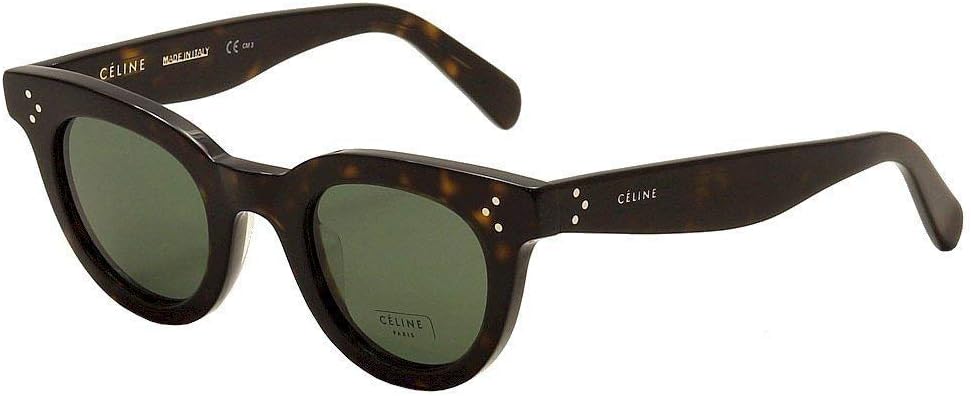 Celine 41375/S 086 Dark Havana 41375/S Round Sunglasses Lens Category 2 Size 44 Eyewear