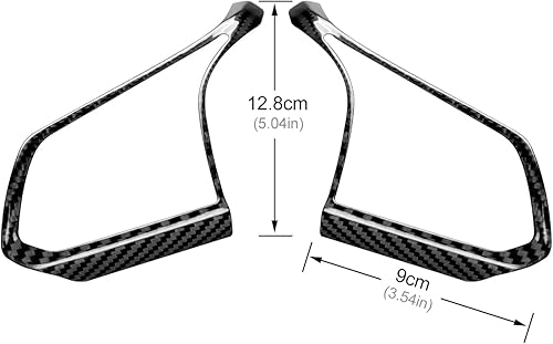 Miniatura 2 de AIRSPEED Calcomanía para cubierta del marco del volante C8 de fibra de carbono real marco central del volante calcomanía decorativa para Corvette C8
