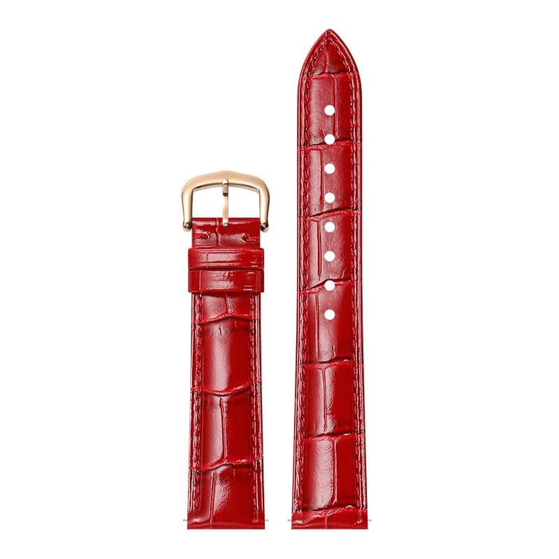 Bracelet montre cuir rouge 18mm pour remplacer le bracelet Cartier Tank usé