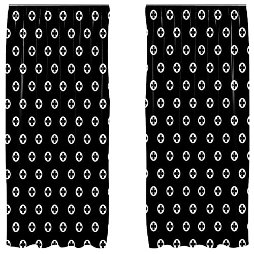 Cortinas blancas y negras de 55x84" para transformar tu sala de estar 2