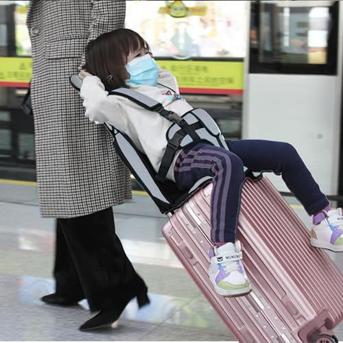 Toddler Travel Suitcase Seat with Safety Anti-Slip Rope,Ride on Suitcase for Kids,Ride Safer Travel Vest for Babies3
