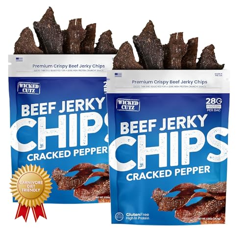 Wicked Cutz Cracked Pepper Beef Jerky Chips