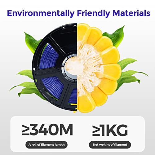 Flashforge Silk Dual Color Filament, Blue+Green 2 In 1 Coextrusion Silk Pla Filament 1.75Mm, 3D Printer Filament Color Change 1Kg(2.2Lbs) Spool-Dimensional Accuracy +/- 0.02Mm #TOP5