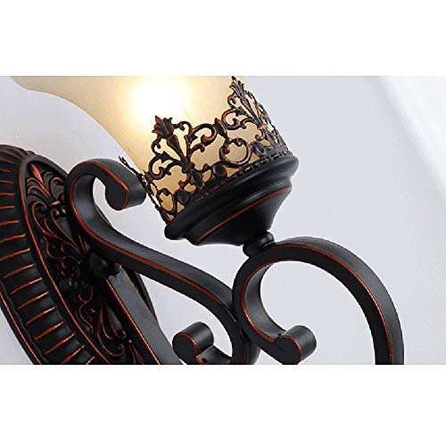 Lámparas de pared vintage interior E27 de 2 luces para comedor pasillo y sala de estar 7