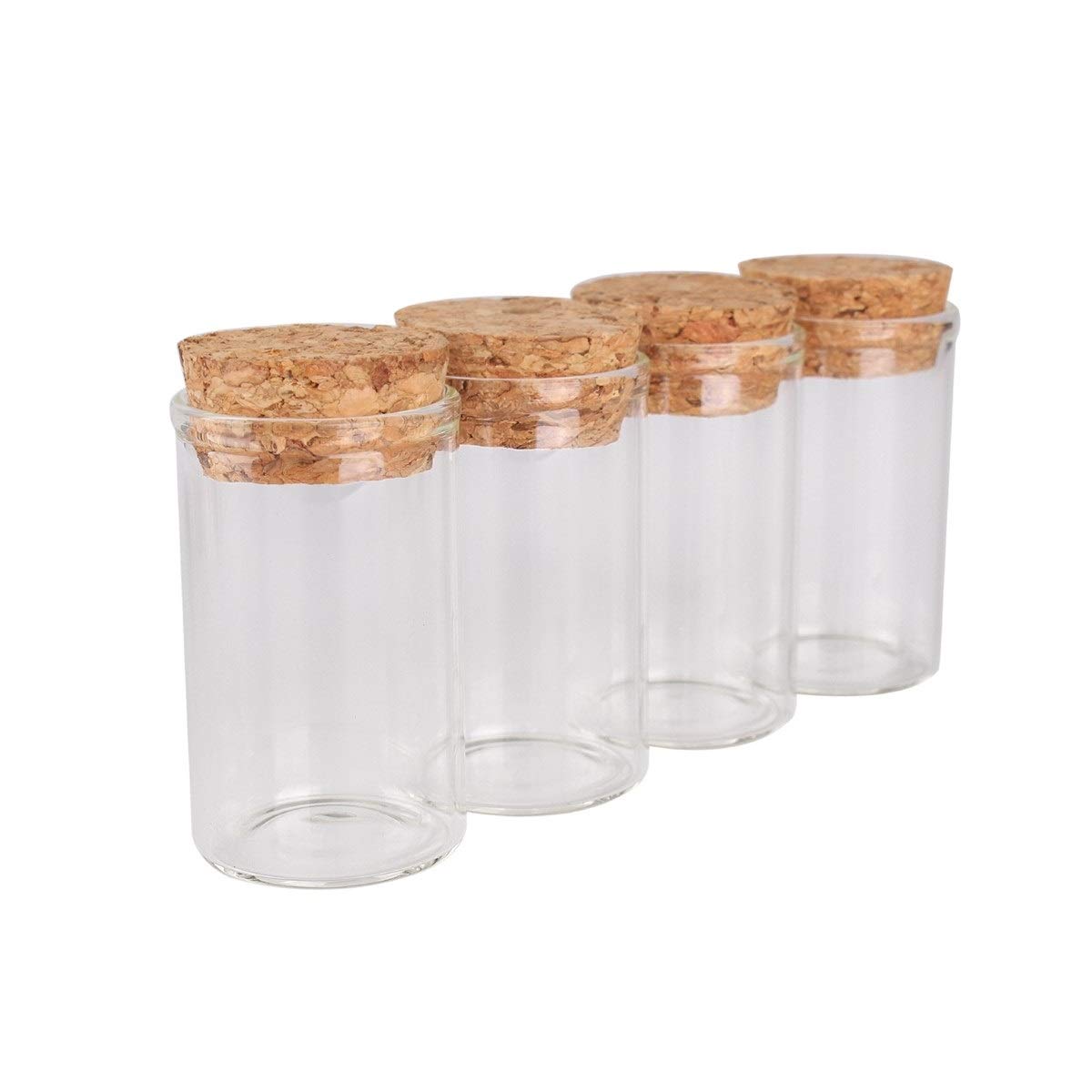 Xianglaa- tubos de ensayo para regalo, 24 piezas con el corcho del tapón de las botellas de especias, 20 ml de 30 * 50 mm Tubos de ensayo, tarros del envase Viales, botellas de cristal del arte de DIY