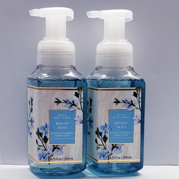 Bright Skies Gentle Foaming Hand Soap by Bath Body Works, Full Size 8.75 oz, Set of 2