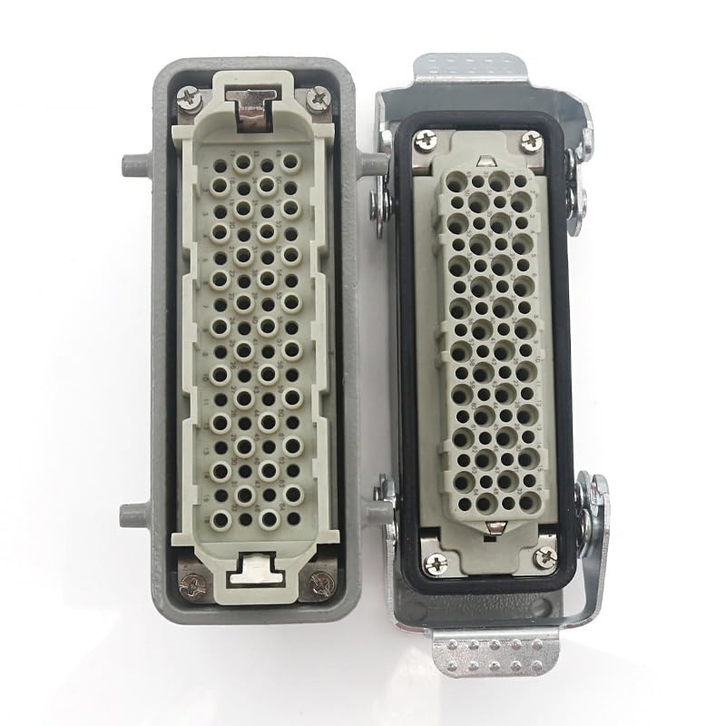 Conector industrial de aviación de 64 núcleos HDC-HDD-064 rectangular de crimpado 6