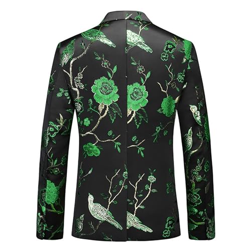 Men's Stylish Slim Blazers Floral Print Business Casual Versatile Suit Jacket Office Banquet Plus Size Sport Coat4