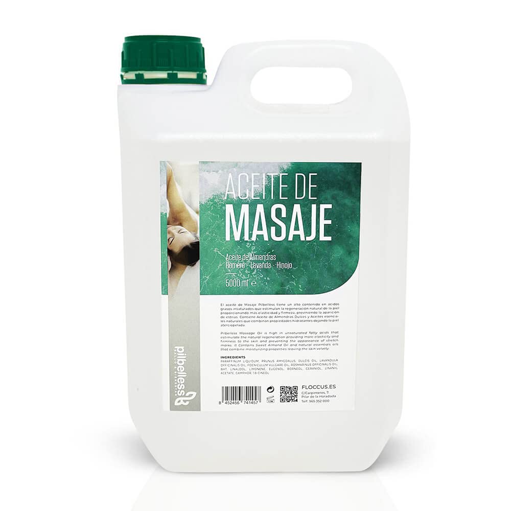 Massageöl aus Süßmandeln, Rosmarin, Lavendel, Fenchel und Rosmarin 5 Liters - Professionelles Massageöl | Professionelles Massageöl | Körperöl