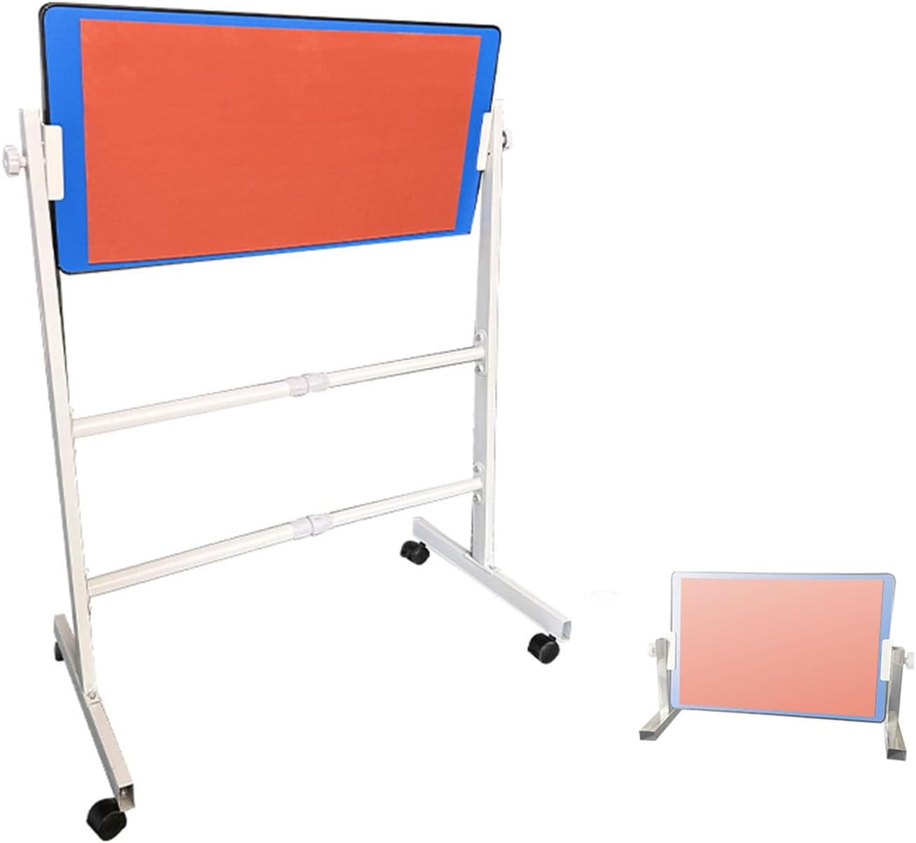 Table Tennis Rebound Board,Parallel Bars Self-Study Training Baffle,Table Tennis Exerciser Tool with Wheel,for School Home