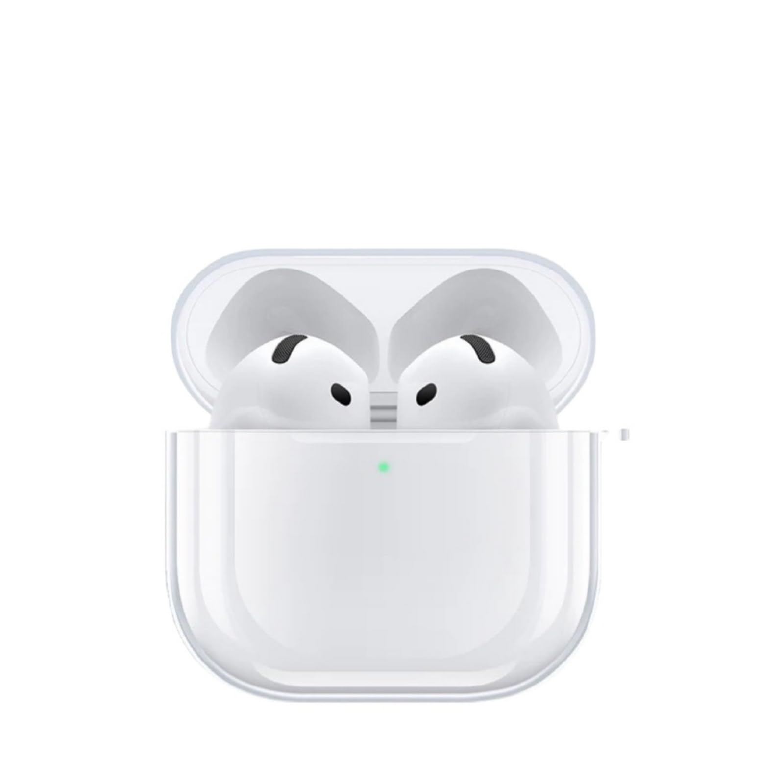 GuiGui DaMoWang Klare Hülle Kompatibel mit AirPods 4 Generation (2024) case, Vergilbungsresistent, Stoßfest, Vollschutz, Weiches TPU (Transparent)