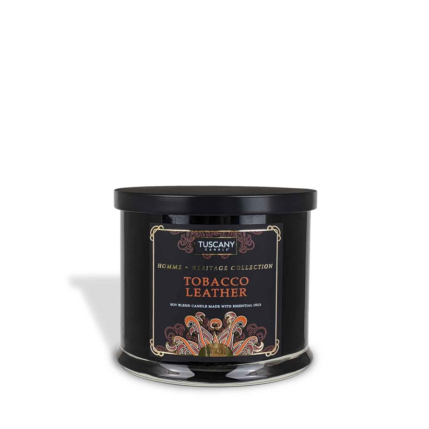 Amazon.com: Tuscany Candle Tobacco Leather Scented Jar Candle, 15 oz : Home  & Kitchen
