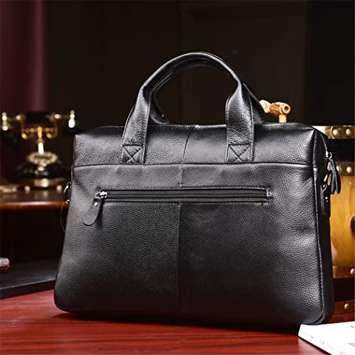 Men's Leather Messenger Briefcase Business Bags Computer Handbags3