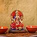 alikiki Indian Lakshmi Idol Statue - 5.1”H Hindu Goddess Laxmi MATA Murti India Pooja Item Home Office Temple Mandir Shrine Altar Diwali Puja Spiritual Decor Ideal Gifts for Indian Friend Relative
