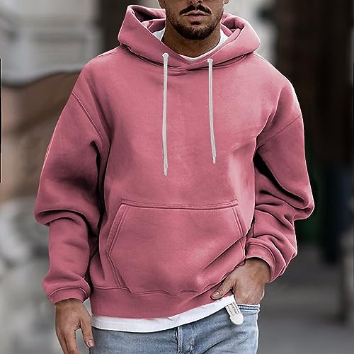Ymosrh Men's Casual Hoodies, Long Sleeve Warm Hoodie Sweatshirt Fall Winter Hooded Pullover, M-4XL2
