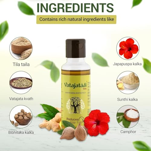 Image of Banyan Root Hair Oil | Vatajatadi Herbal Formula for Strong, Thick & Nourished Hair | 45 Years of Trust - 200ml