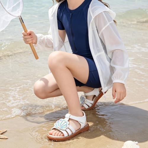 Image of Kiderence Toddler Flower Girl Sandals Open Toe Dress Shoes Wedding Party