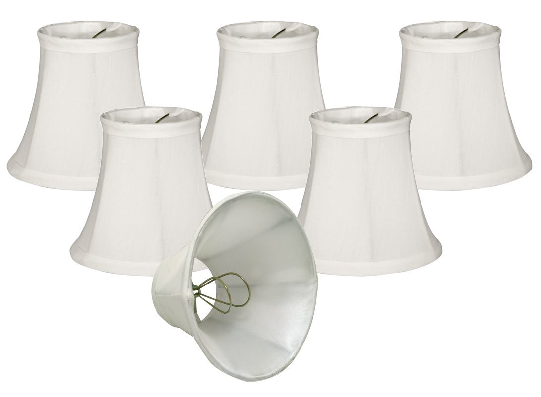 Royal Designs, Inc. Clip On Soft Bell Chandelier Lamp Shade Flame Clip Fitter,