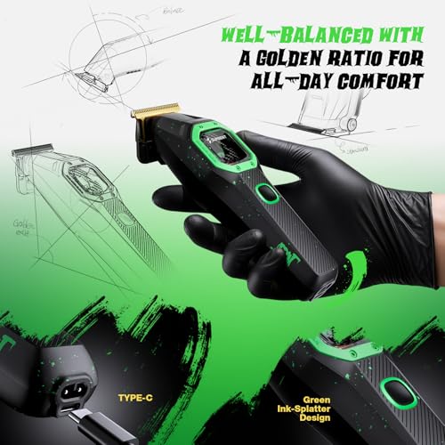 Image of SUPRENT Fangs Professional Barber Trimmers - High-Performance 13,000 RPM Vector Motor Hair Trimmer Set, Professional Finishing Trimmer with AI Speed Control, Precision Detail Trimmer