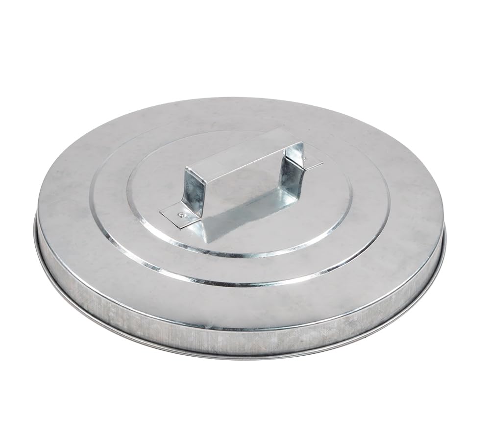 Mytee Products Verzinkter Mülleimer mit Deckel, ideal für Anhänger, Stahlmontage, kleiner Außen-Mülleimer für Zuhause, Büro, Bad, Küche, feuerfest und hitzebeständig, 2 Stück