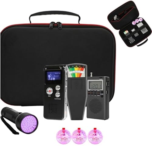 8 Pcs Ghost Hunting Kit with 1 EMF Meter,1 EVP
