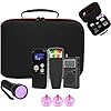 8 Pcs Ghost Hunting Kit with 1 EMF Meter,1 EVP Recorder,1 Spirit Box,1 UV Light,3 LED Light up Cat Balls & 1 Carrying Case