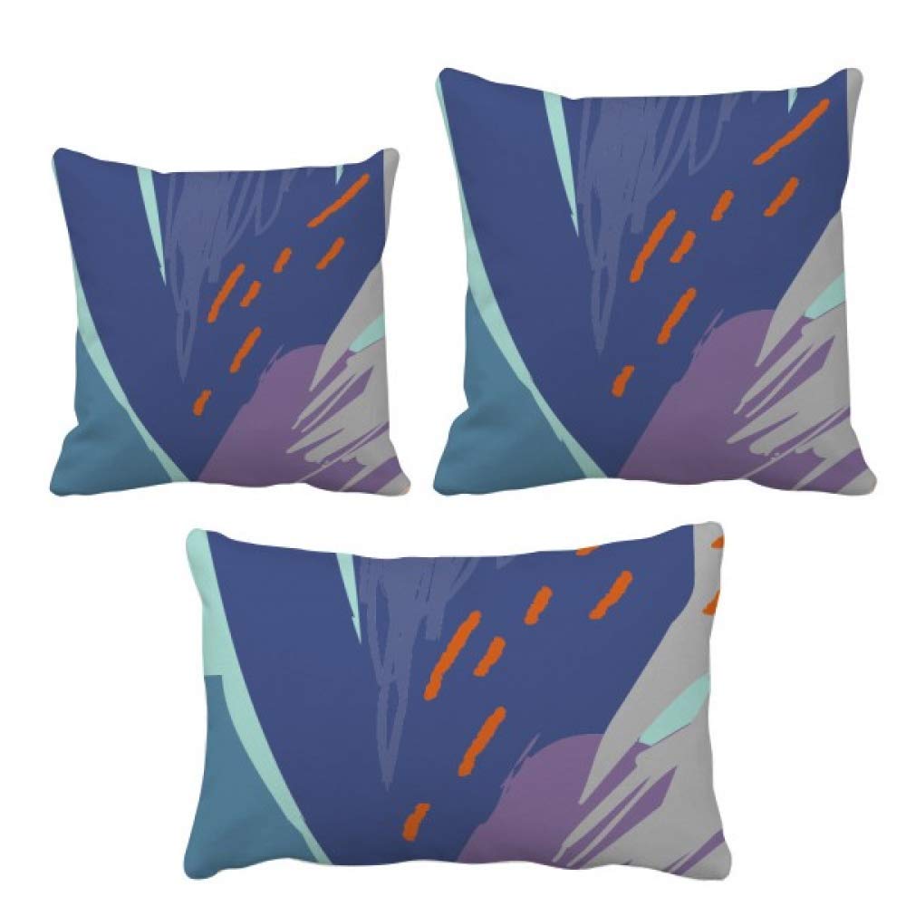 Coussin abstrait plantes silence art tendance ensemble avec insert deco canape salon